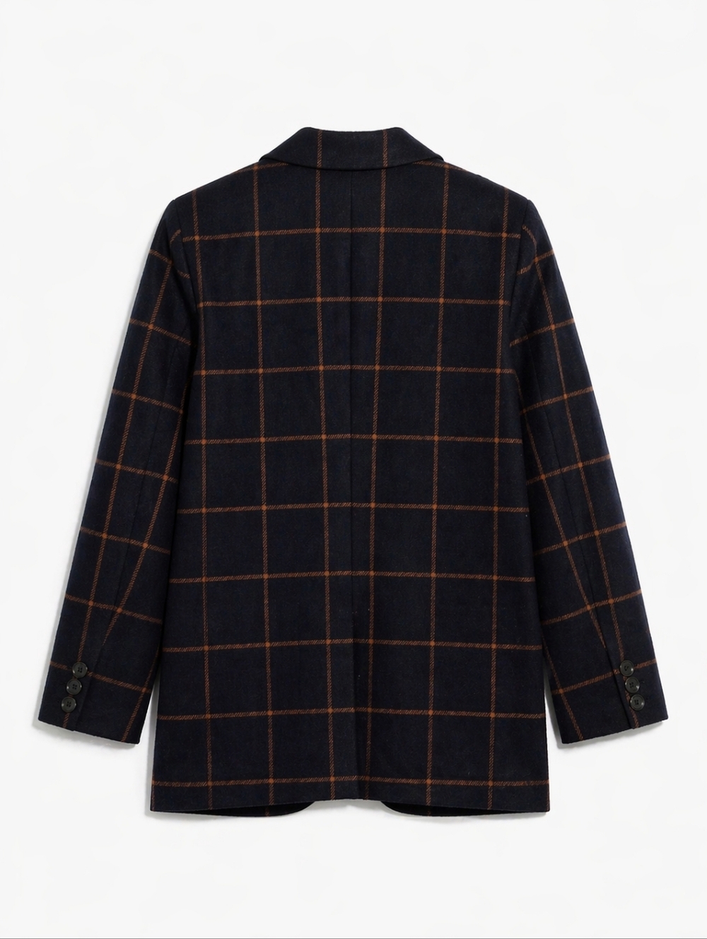 Madewell Larsen Windowpane Blazer Navy Brown Size Small - Picture 3 of 7